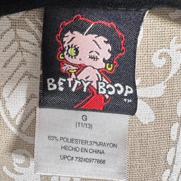 Betty Boop Lace Shoulder Graphic Tee NWT Jerry Leigh Juniors Large Retro Y2K - Picture 5 of 8